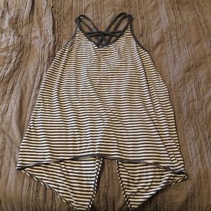 CALIA by Carrie Underwood Gray & white Stripe top